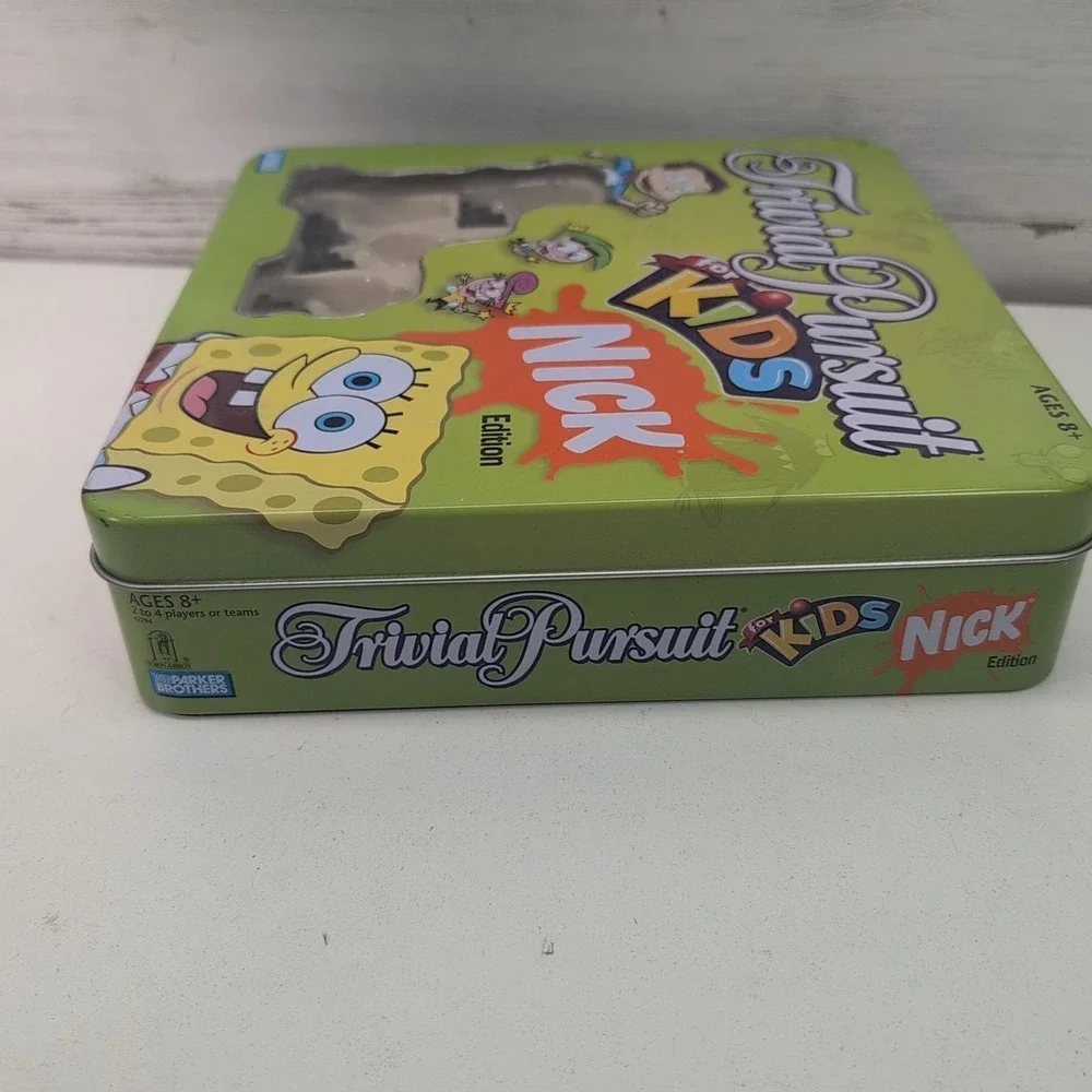 Trivial Pursuit for Kids Nick‎ Edition Parker Brothers 2005 Metal Tin